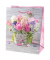 Geschenktasche 22400 TL Blumentopf, allgemein, gedrehte Kordel mit Karte, Blumentopf, 267mm x 330mm