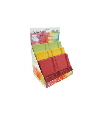 Notizbuch 08382/12, farbig sortiert, A5, punktkariert, 100g, 36 Blatt / 72 Seiten