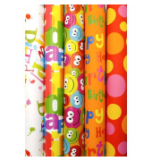 Geschenkpapier 1330-24365, 5 verschiedene, 70cm x 2m, bunt