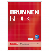 Briefblock 105261801 Recycling, Lineatur 22 / kariert, A4, 70g, rot, 50 Blatt