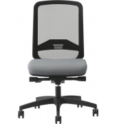 B&uuml;rodrehstuhl Bali, grau / schwarz, bis 125kg, ohne Kopfst&uuml;tze