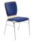 Besucherstuhl JARA, buche/chrom/blau / chrom, 4-Fuß-Gestell