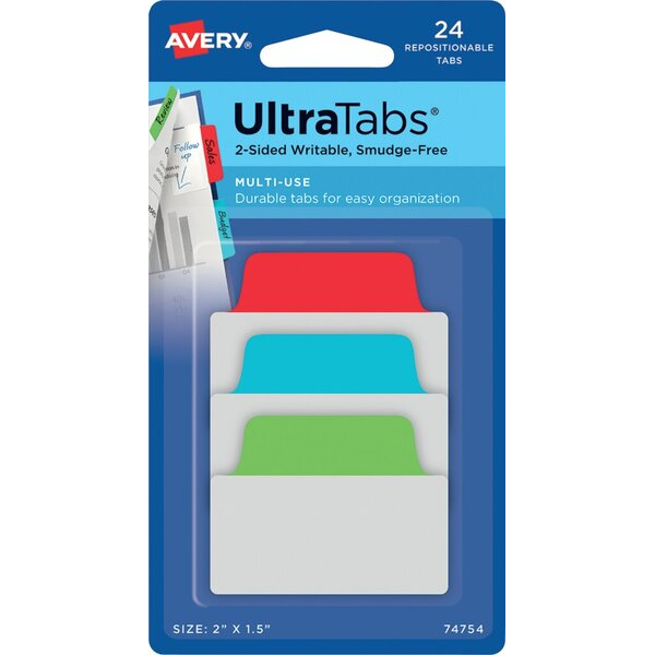 4004182335116 - Haftmarker 74754 UltraTabs Multi-Use grün blau rot ohne rechteckig 4004182335116 AVERY Zweckform