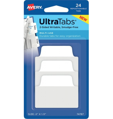 Haftmarker 74787, UltraTabs Multi-Use, weiß, ohne, rechteckig