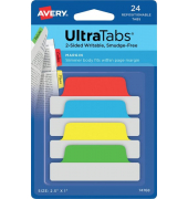 Haftmarker 74768, UltraTabs Schmal, grün/blau/rot/gelb, ohne, rechteckig