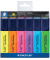 Textmarker-Set Textsurfer classic, 364 WP6, Etui, gelb/blau/gr&uuml;n/pink/violett/orange, 1-5mm Keilspitze