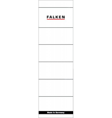 R&uuml;ckenschilder 80039266, wei&szlig;, breit/kurz, 54x190mm, einsteckbar