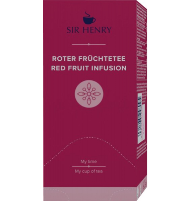 Sir Hennry Roter Früchtetee 25x2,25g mit Hagebutte und Hibiskus
