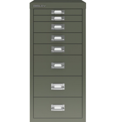 Schubladenschrank 8 Schübe olivgrün H 590 x B 279 x T 380