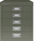 MultiDrawer™ L125 Schubladenschrank schwarz mit 5 Schubladen 27,9 x 38,0 x 32,5 cm