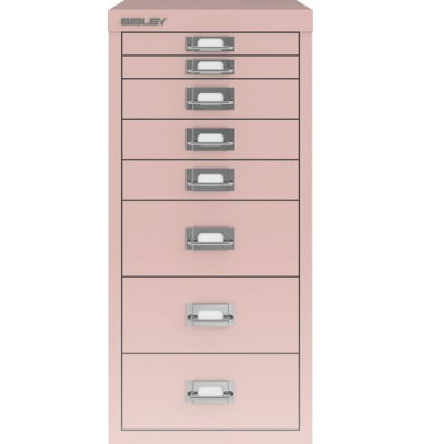 Schubladenschrank 8 Schübe pastellpink H 590 x B 279 x T 380 Schubladenschrank 8 Schübe pastellpink H 590 x B 279 x T 380