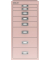 Schubladenschrank 8 Schübe pastellpink H 590 x B 279 x T 380