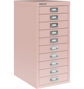 Schubladenschrank 10 Schübe pastellpink, H 590 x B 279 x T 380
