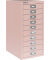 Schubladenschrank 10 Schübe pastellpink, H 590 x B 279 x T 380