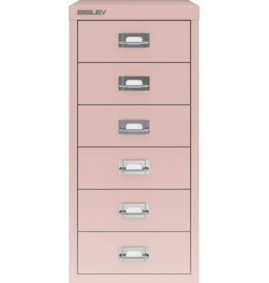 Schubladenschrank 6 Schübe pastellpink H 590 x B 279 x T 380 Schubladenschrank 6 Schübe pastellpink H 590 x B 279 x T 380