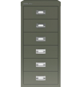 Schubladenschrank 6 Schübe olivgrün H 590 x B 279 x T 380
