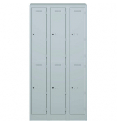 Primary Garderobenschrank 3 Abteil lichtgrau, H 1800 x B 300 x T 500