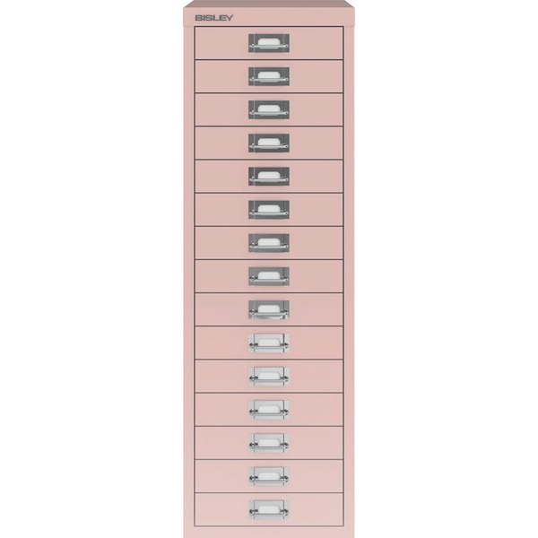5020073846935 - Schubladenschrank 15 Schübe pastellpink H 590 x B 279 x T 380 5020073846935 Bisley
