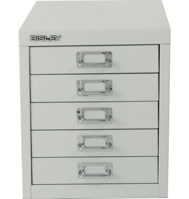 Schubladenschrank 5 Schübe lichtgrau, H 325 x B 279 x T 380