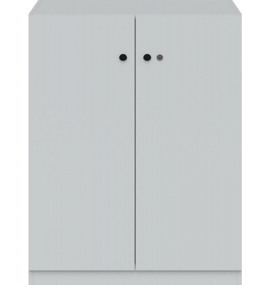 Pren Flügektürenschrank 2 Böden 2,5 OH weiß, H 1080 x B 800 x T 500