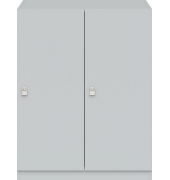 Pren Garderobenschrank, 2 Abteile je 1 Tür, weiß, H 1018