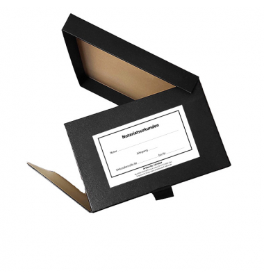 Urkundenkasten 101600, A4+, schwarz, innen 23x31,5x12cm (TxBxH), Pappe