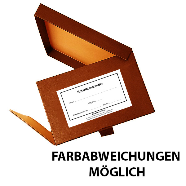 4260259251790 - Urkundenkasten 101600bn A4+ braun innen 23x315x12cm (TxBxH) Pappe 4260259251790 Oerter