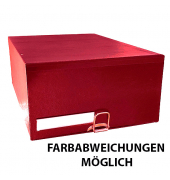 Urkundenkasten 101651ro, A4+, rot, innen 34,5x23,5x11,5cm (TxBxH), Karton