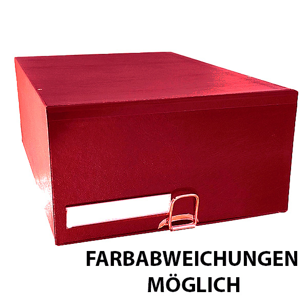 4260259251905 - Urkundenkasten 101651ro A4+ rot innen 345x235x115cm (TxBxH) Karton 4260259251905 Oerter