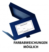 Urkundenkasten 101600bl, A4+, blau, innen 23x31,5x12cm (TxBxH), Pappe