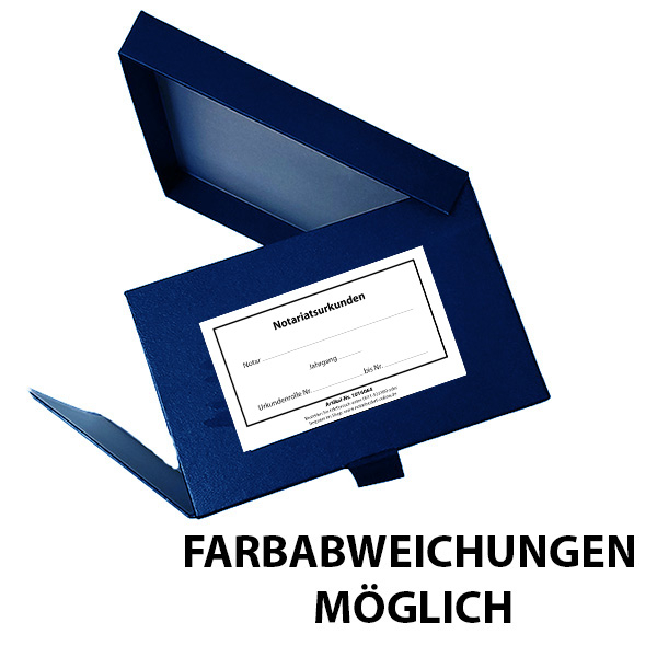 4260259257679 - Urkundenkasten 101600bl A4+ blau innen 23x315x12cm (TxBxH) Pappe 4260259257679 Oerter