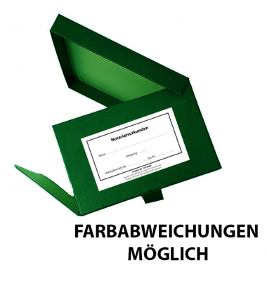 Urkundenkasten 101600gn, A4+, gr&uuml;n, innen 23x31,5x12cm (TxBxH), Pappe
