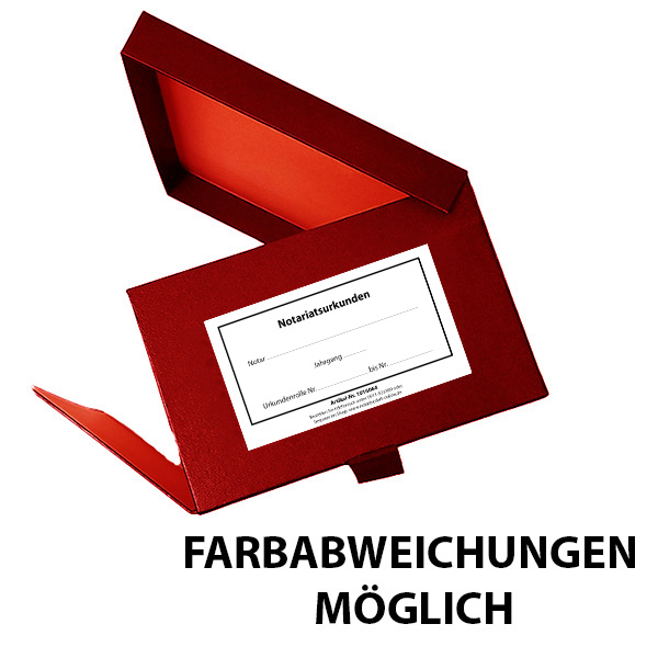 4260259257693 - Urkundenkasten 101600ro A4+ rot innen 23x315x12cm (TxBxH) Pappe 4260259257693 Oerter