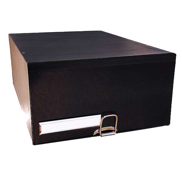 Urkundenkasten mit Schublade halbe OH 255 x 160 x 370mm schwarz 4260259258041 Oerter
