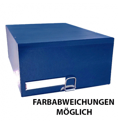 Urkundenkasten 1016M2bl, A4+, blau, Karton