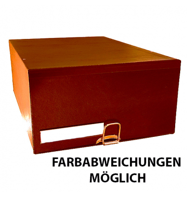 Urkundenkasten 101651bn, A4+, braun, innen 34,5x23,5x11,5cm (TxBxH), Karton
