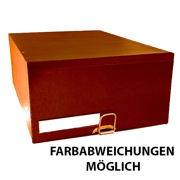 Oerter Urkundenkasten 101651bn, A4+, braun, innen 34,5x23,5x11,5cm (TxBxH), Karton 4260259251912 Oerter