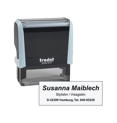 trodat Textstempel, individualisierbar printy 4913 selbstfärbend schwarz
