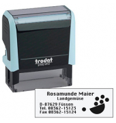 trodat Textstempel, individualisierbar printy 4913 selbstfärbend schwarz mit Logo