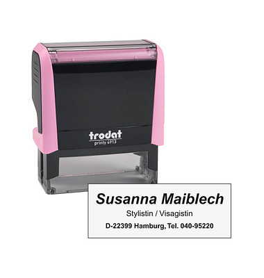 trodat Textstempel, individualisierbar printy 4913 selbstfärbend schwarz