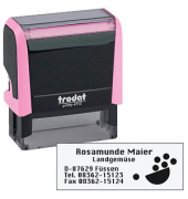 trodat Textstempel, individualisierbar printy 4913 selbstfärbend schwarz mit Logo