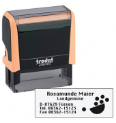 trodat Textstempel, individualisierbar printy 4913 selbstfärbend schwarz mit Logo