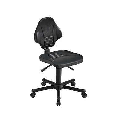 Arbeitsdrehstuhl W13-25-TR-PU, schwarz / schwarz, bis 250kg, ohne Kopfst&uuml;tze