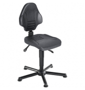 Arbeitsdrehstuhl W13-25-TG-PU, schwarz / schwarz, bis 250kg