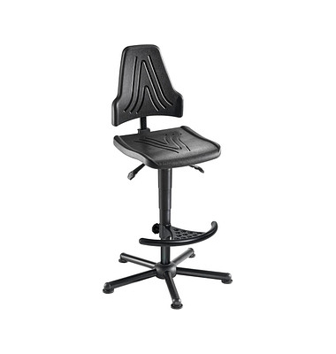 Arbeitsdrehstuhl W19-25-H-PU-FS3, schwarz / schwarz, bis 250kg, ohne Kopfst&uuml;tze