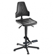 Arbeitsdrehstuhl W19-25-H-PU-AH2, schwarz / schwarz, bis 250kg, ohne Kopfst&uuml;tze