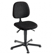 Arbeitsdrehstuhl W19-25-TG-ST, schwarz / schwarz, bis 250kg, ohne Kopfst&uuml;tze