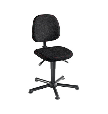 Arbeitsdrehstuhl W19-25-TG-ST, schwarz / schwarz, bis 250kg, ohne Kopfst&uuml;tze