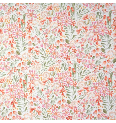 Geschenkpapierzuschnitte 01 631, Blumen, 50cm x 70cm, mehrfarbig