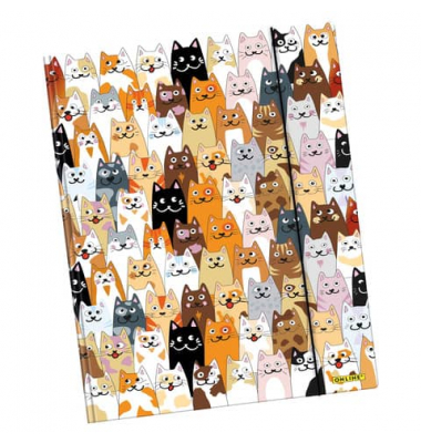 Sammelmappe FluffyCats 10116/6, A3 Motiv Fluffy Cats, Karton kaschiert